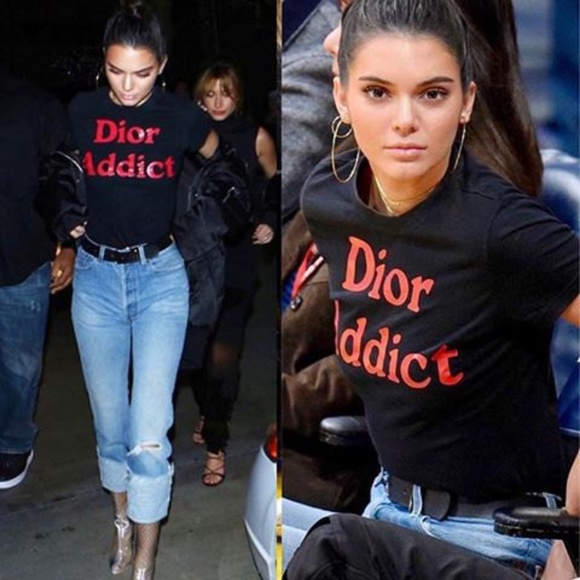 kendall jenner dior addict shirt